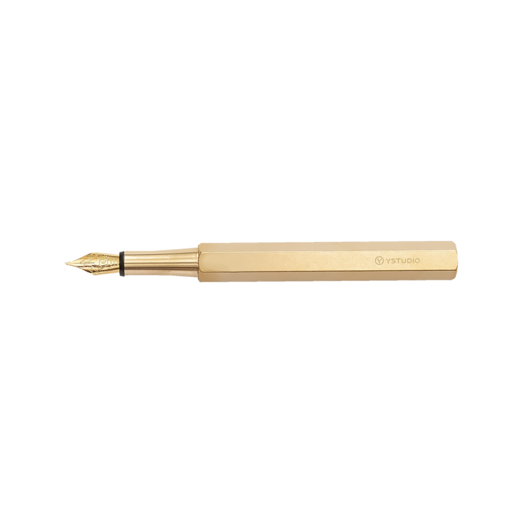 Ystudio Classic Revolve Portable Fountain Pen - Brass