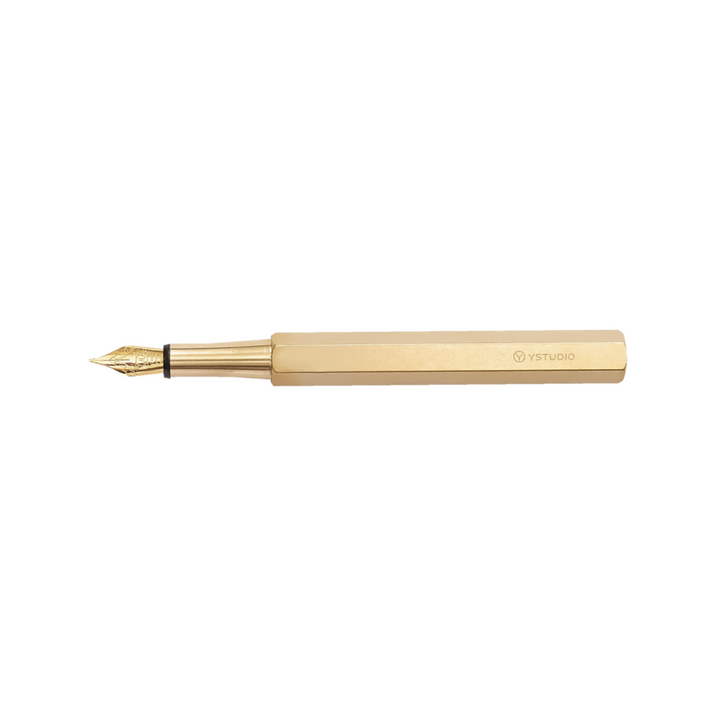 Ystudio Classic Revolve Portable Fountain Pen - Brass