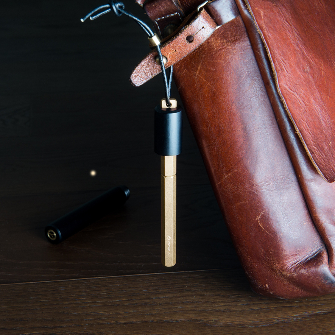 Ystudio Classic Revolve Portable Fountain Pen - Brass