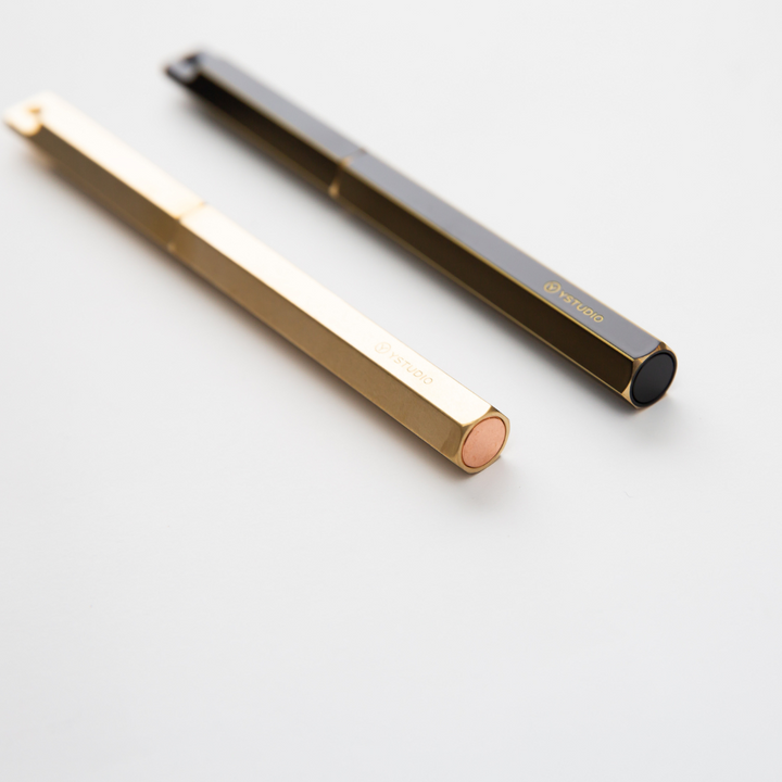 Ystudio Classic Revolve Portable Fountain Pen - Brass