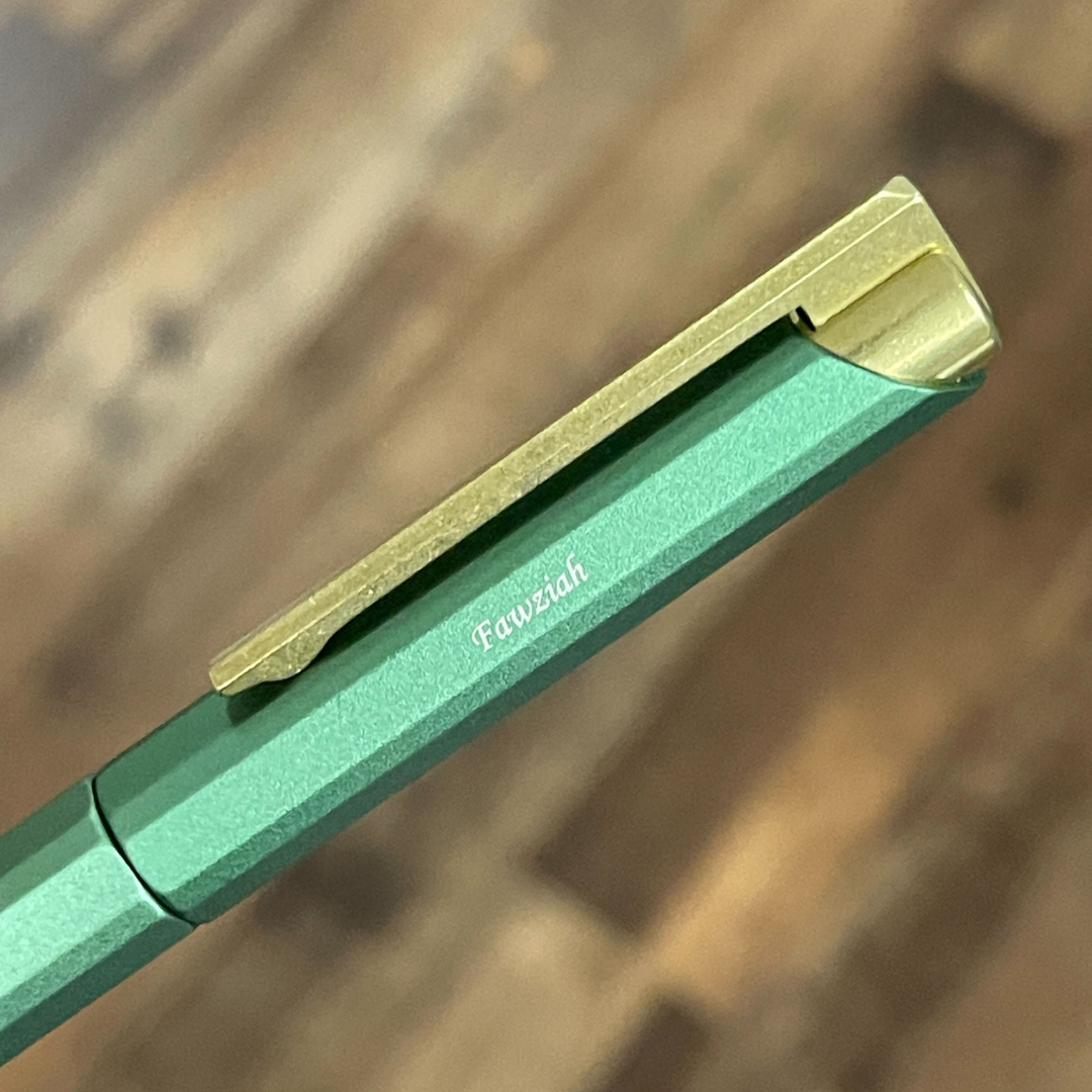 Ystudio Glamour Evolve-Bihex Rollerball Pen Absinthe — Ystudio rollerball pen — fluid gel ink writing instrument, at Cityluxe Singapore