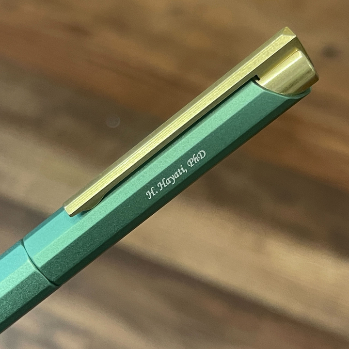 Ystudio Glamour Evolve-Bihex Rollerball Pen Absinthe — Ystudio rollerball pen — fluid gel ink writing instrument, at Cityluxe Singapore