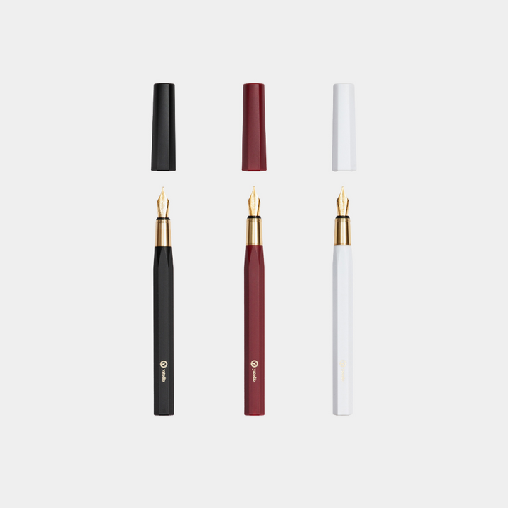 Ystudio Resin Fountain Pen Red Medium — Ystudio fountain pen — precision nib writing instrument, at Cityluxe Singapore stationery store