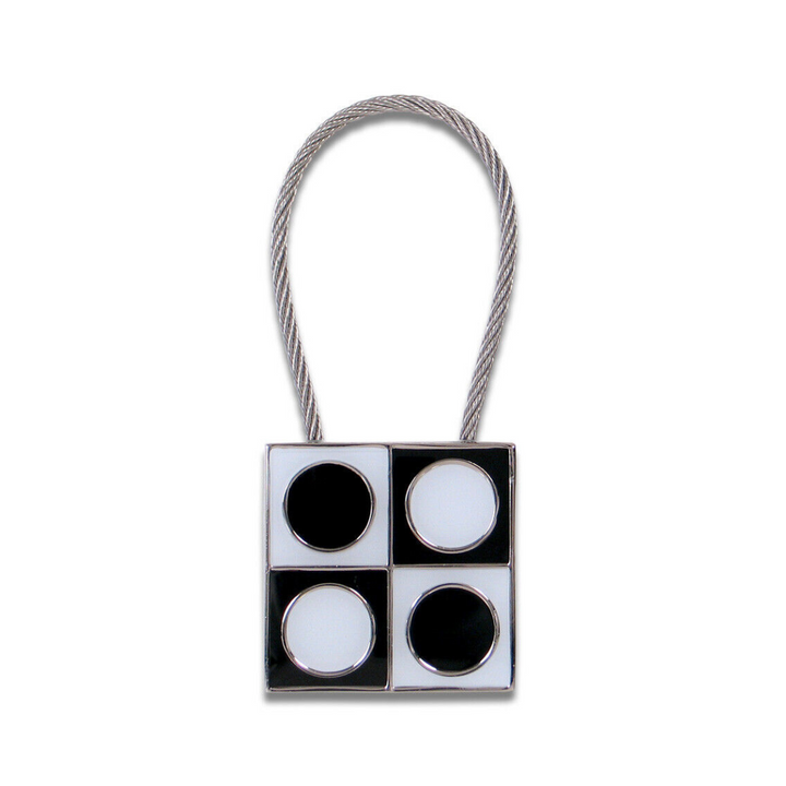Acme Studio Key Ring in Geometri — Acme Studio keychain — premium stationery, at Cityluxe Singapore