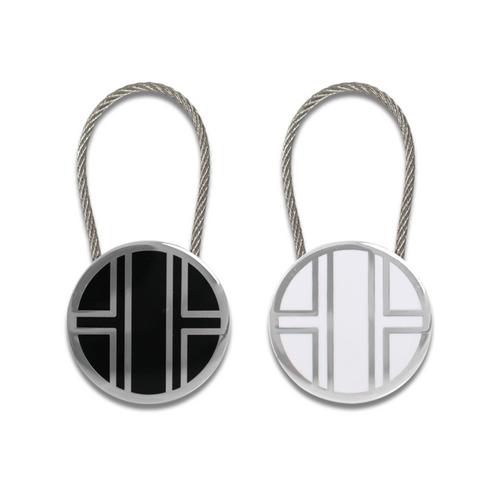 Acme Studio Key Ring in Taeguk II — Acme Studio keychain — premium stationery, at Cityluxe Singapore