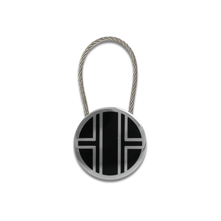 Acme Studio Key Ring in Taeguk II — Acme Studio keychain — premium stationery, at Cityluxe Singapore