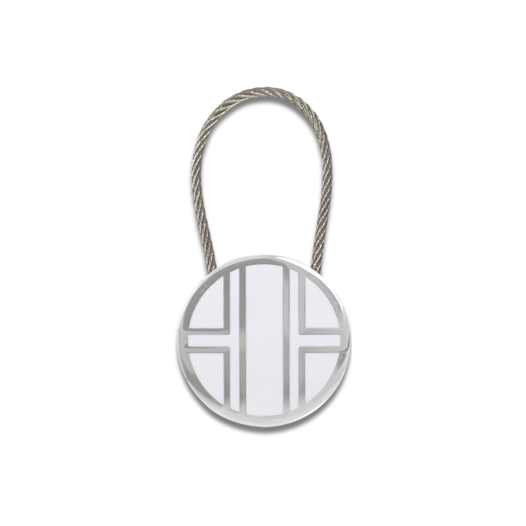 Acme Studio Key Ring in Taeguk II — Acme Studio keychain — premium stationery, at Cityluxe Singapore