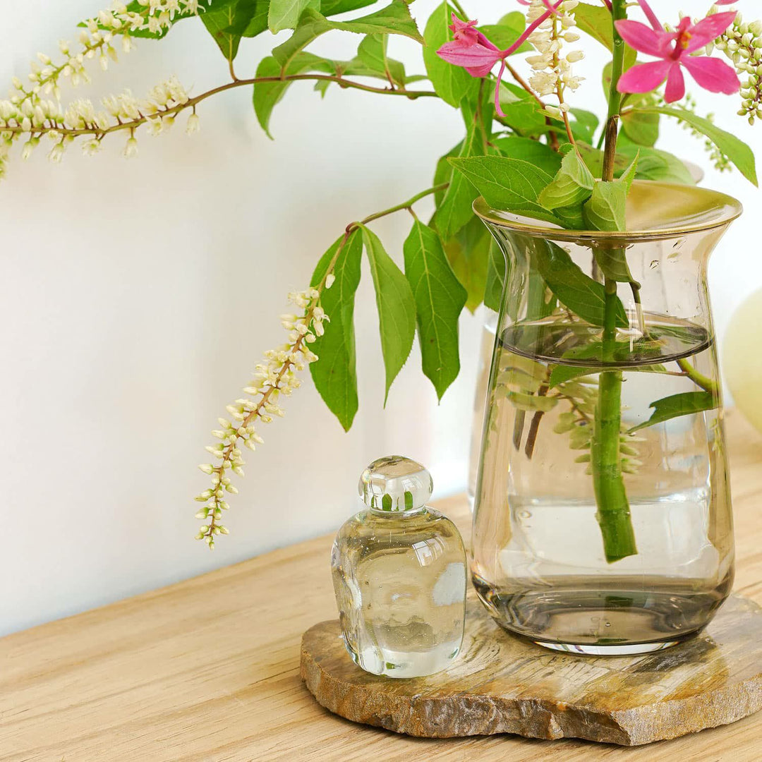 Attaché Recycled Glass Paperweight made from milky white recycled glass with a smooth, minimalist finish.