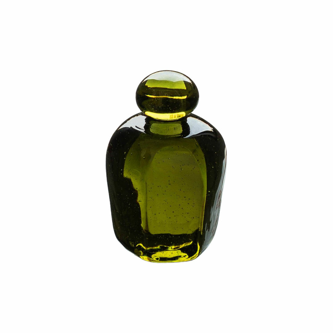 Discover the Attaché Recycled Glass Paperweight made from repurposed sake bottles in rich natural hues. A sustainable, handcrafted piece of Japanese glass art.