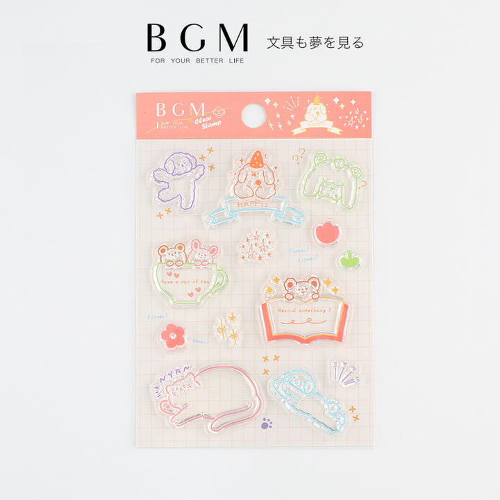 BGM Clear Stamp: Diary - Fluffy Land Animals