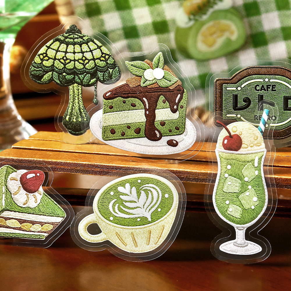 BGM Clear Seal: Cafe À la Mode - Embroidery Book (Green)