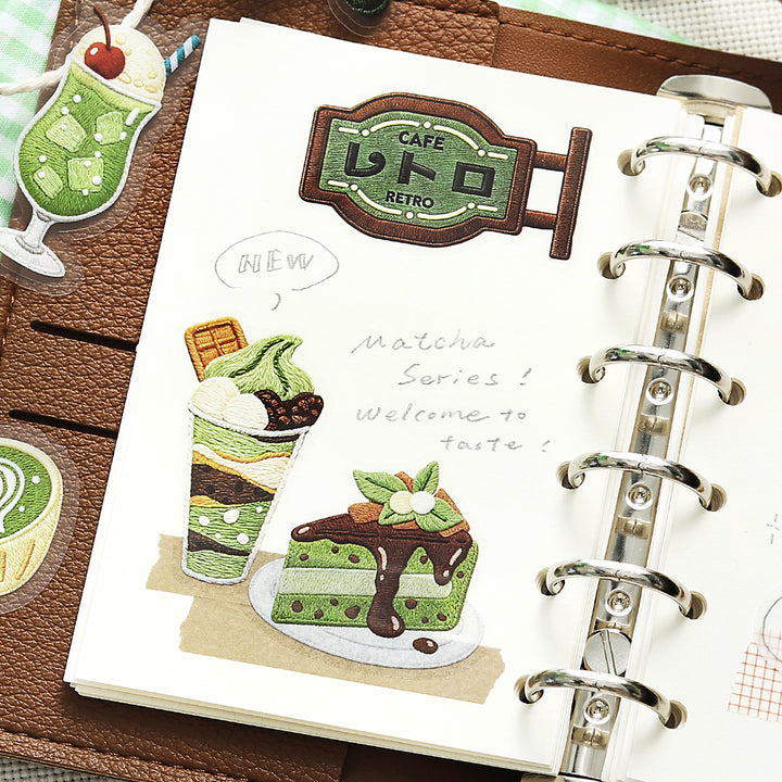 BGM Clear Seal: Cafe À la Mode - Embroidery Book (Green)