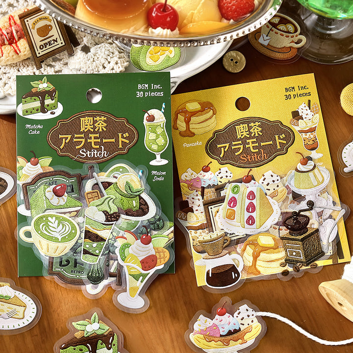 BGM Clear Seal: Cafe À la Mode - Embroidery Book (Green)