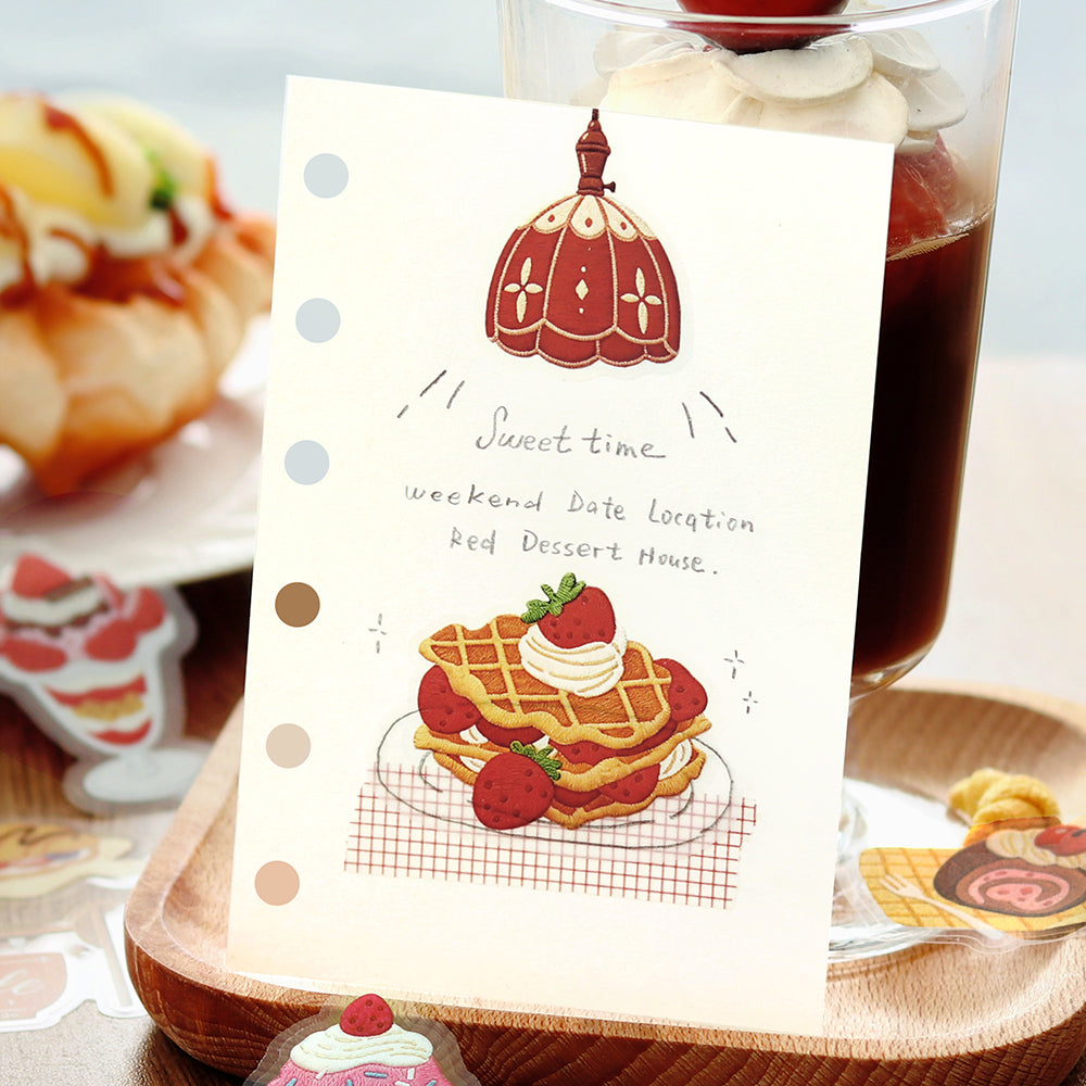 BGM Clear Seal: Cafe À la Mode - Embroidery Book (Red)