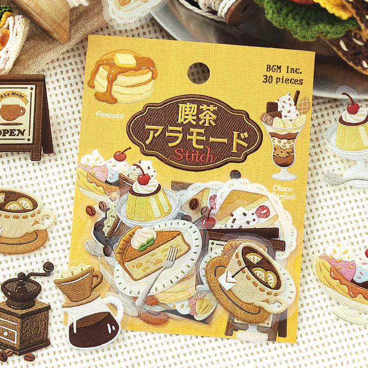 BGM Clear Seal: Cafe À la Mode - Embroidery Book (Yellow)