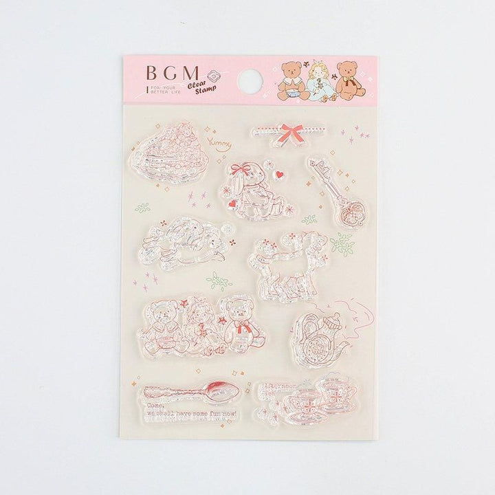 BGM Clear Stamp Alice Tea Time — front view