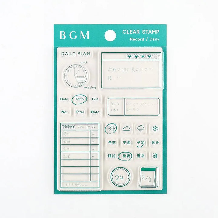 BGM Clear Stamp Record / Daily — front view