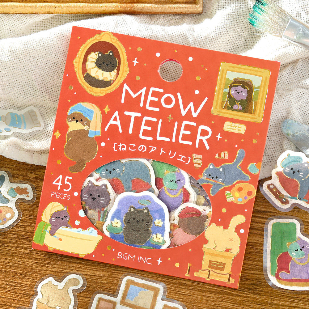 BGM Flakes Seal: Dress-up Animals –  Cat&