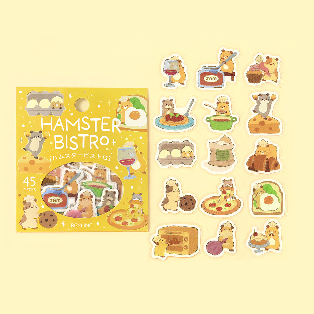 BGM Flakes Seal: Dress-up Animals – Hamster Bistro