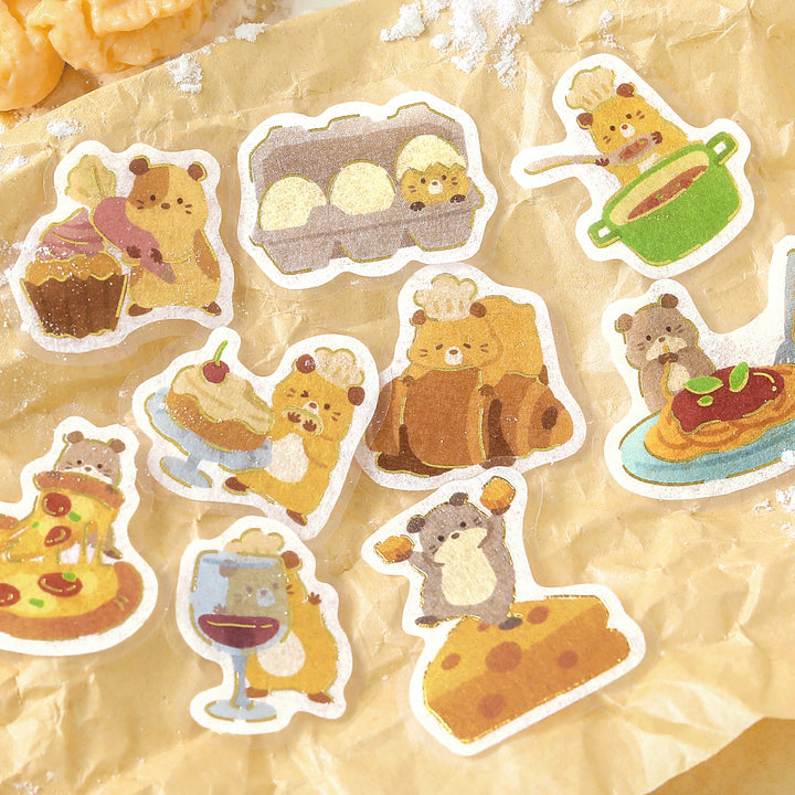 BGM Flakes Seal: Dress-up Animals – Hamster Bistro
