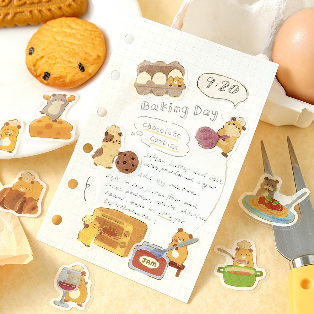 BGM Flakes Seal: Dress-up Animals – Hamster Bistro
