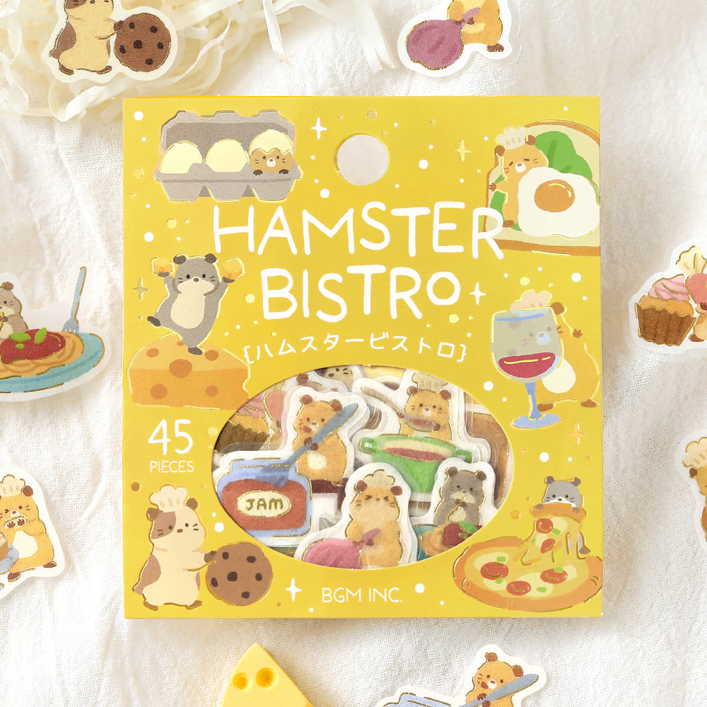 BGM Flakes Seal: Dress-up Animals – Hamster Bistro