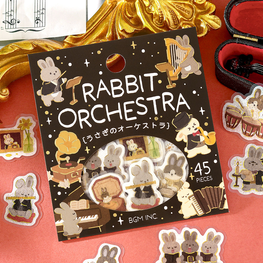 BGM Flakes Seal: Dress-up Animals – Rabbit Orchestra