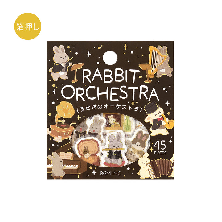 BGM Flakes Seal: Dress-up Animals – Rabbit Orchestra