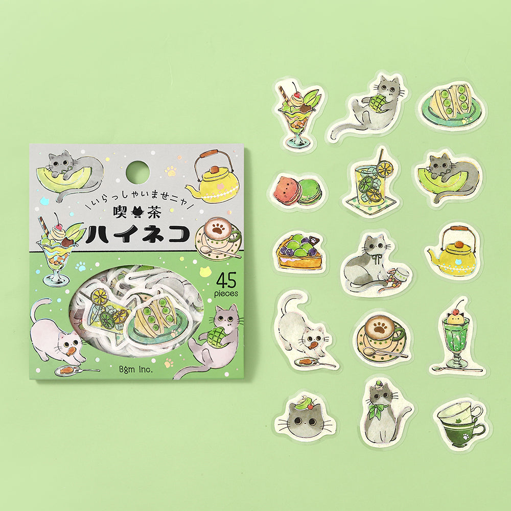 BGM Flakes Seal: Welcome Meow! - Café Haineko — side view