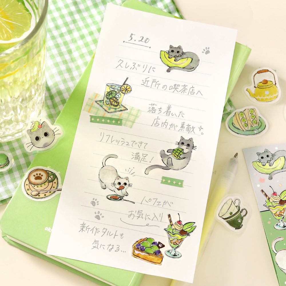BGM Flakes Seal: Welcome Meow! - Café Haineko — with packaging