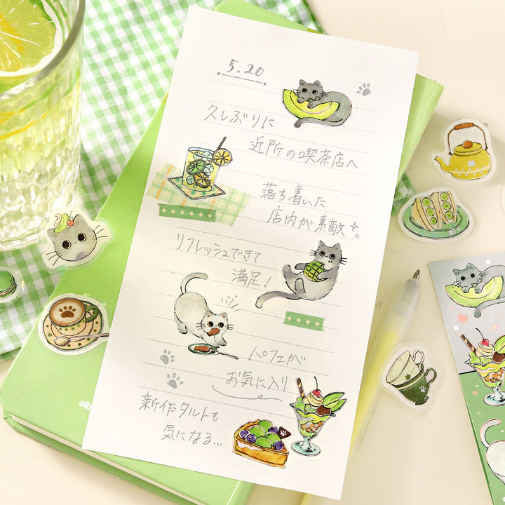 BGM Flakes Seal: Welcome Meow! - Café Haineko — with packaging