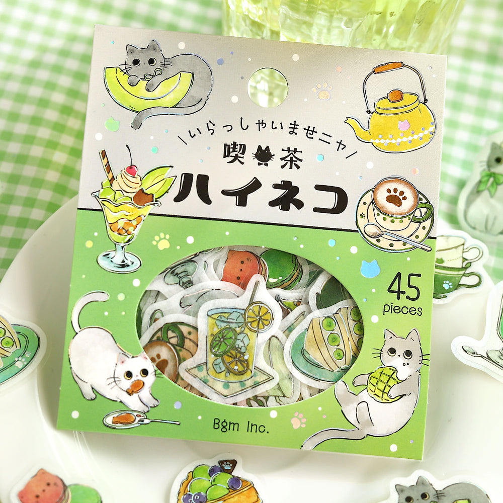 BGM Flakes Seal: Welcome Meow! - Café Haineko — in use