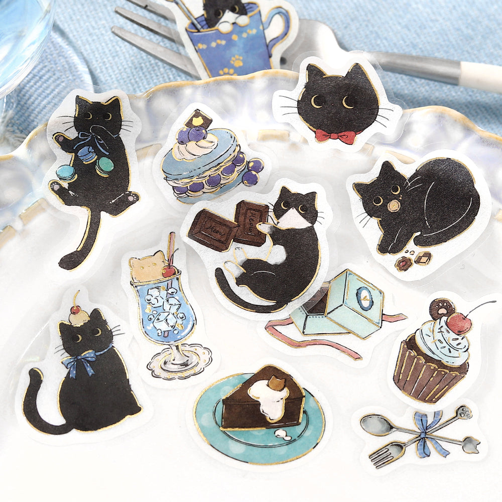 BGM Flakes Seal: Welcome Meow! - Café Kuroneko — detail view