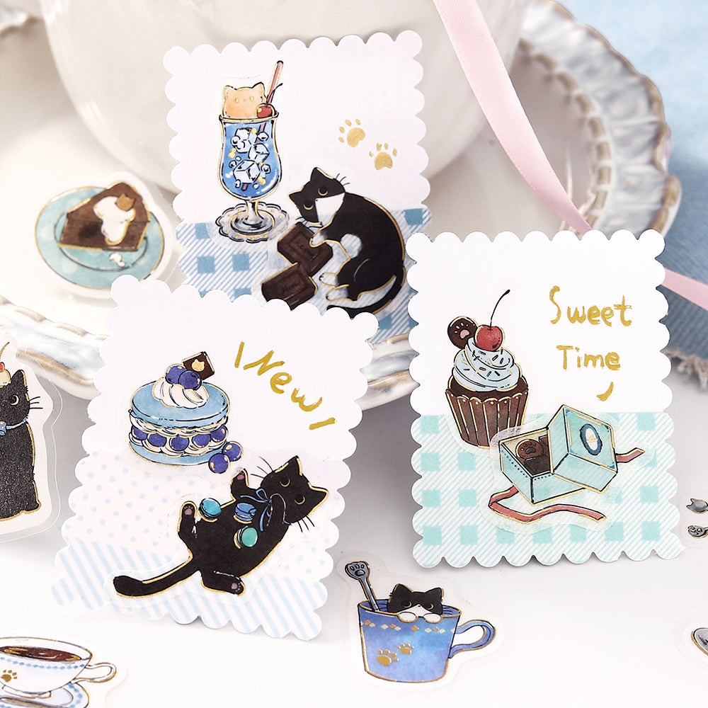 BGM Flakes Seal: Welcome Meow! - Café Kuroneko — with packaging