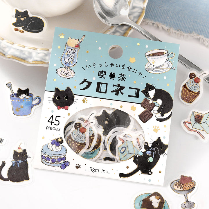 BGM Flakes Seal: Welcome Meow! - Café Kuroneko — in use