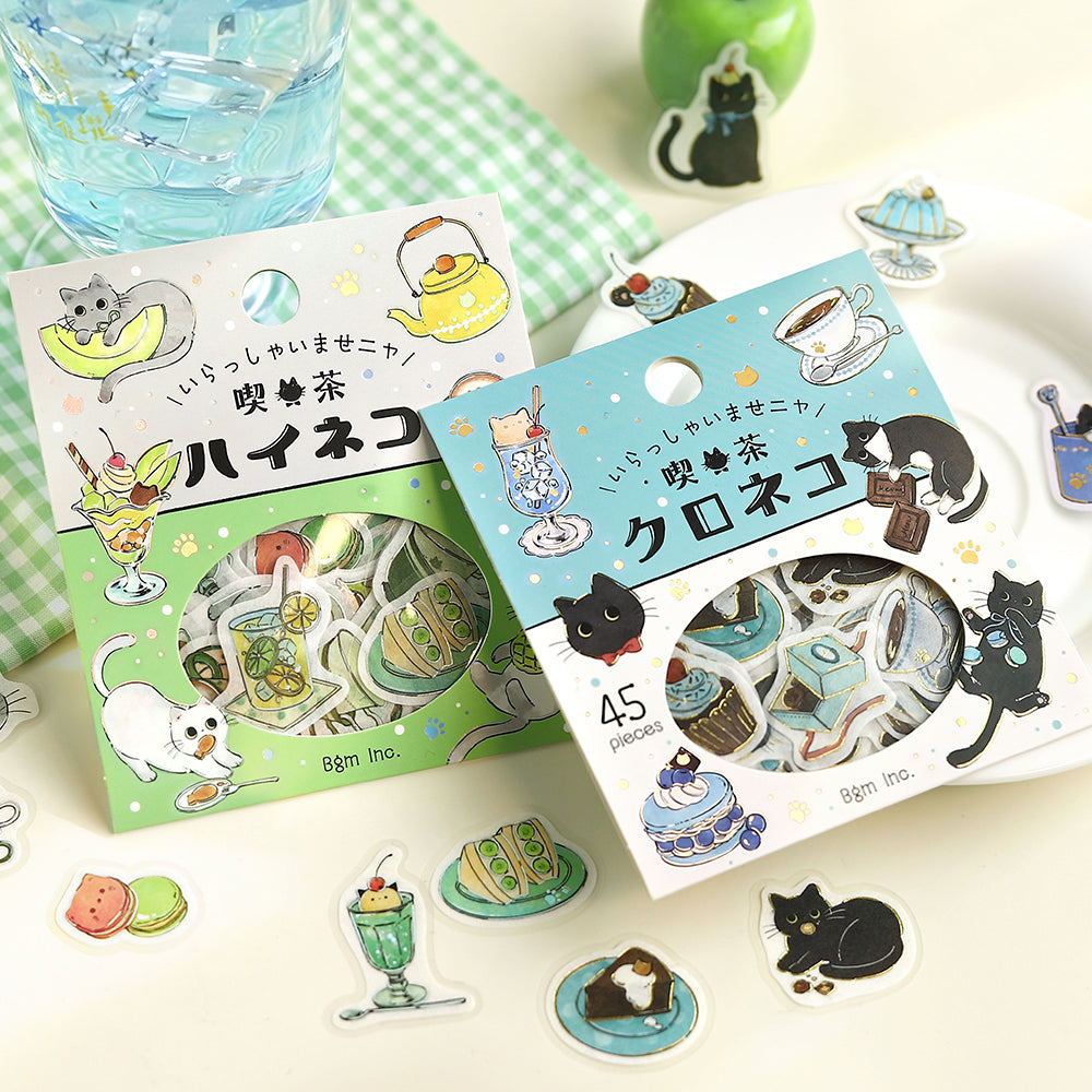 BGM Flakes Seal: Welcome Meow! - Café Kuroneko — angle view