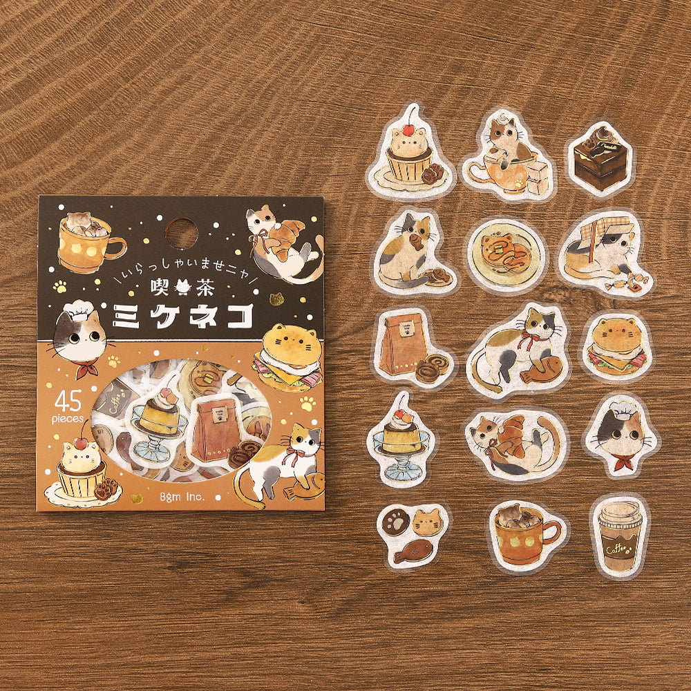 BGM Flakes Seal: Welcome Meow! - Café Mikeneko