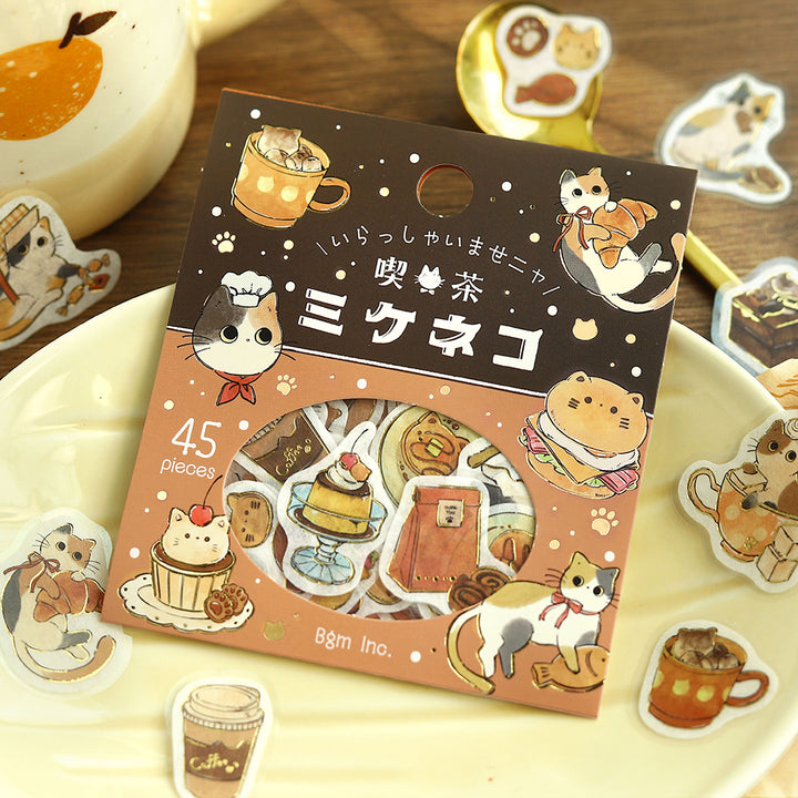 BGM Flakes Seal: Welcome Meow! - Café Mikeneko — in use