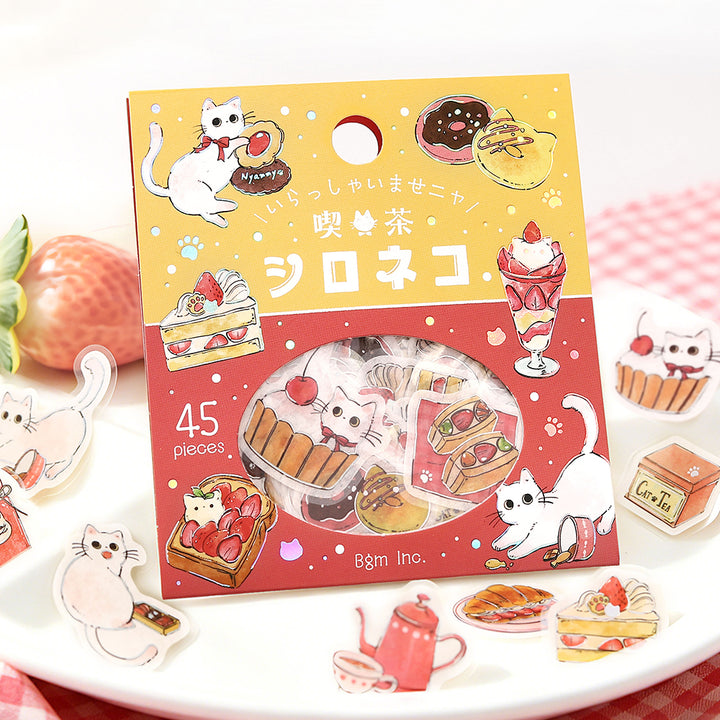 BGM Flakes Seal: Welcome Meow! - Café Shironeko — in use