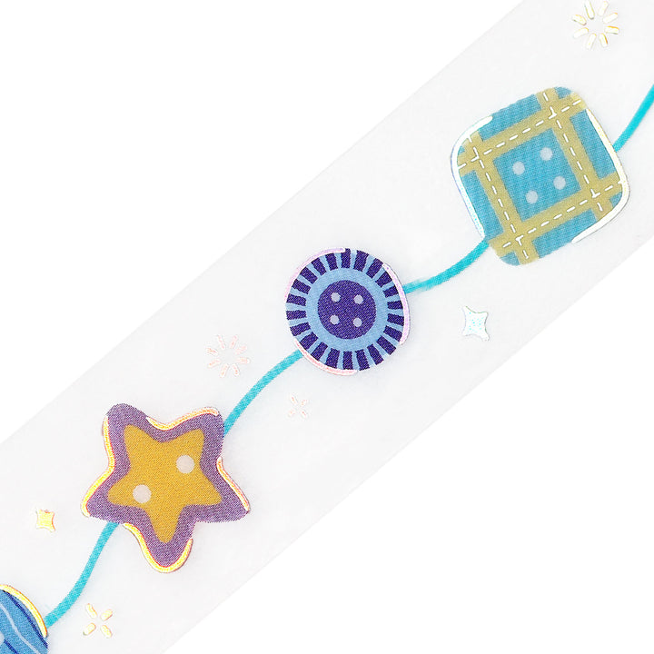 BGM Foil Stamping Clear Tape: Colorful Button — pattern detail