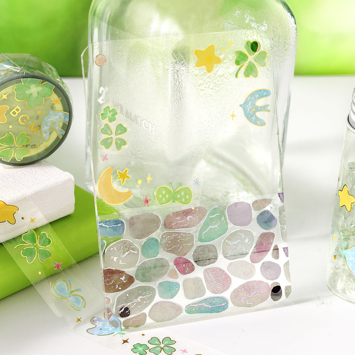 BGM Foil Stamping Clear Tape: Lucky — with packaging