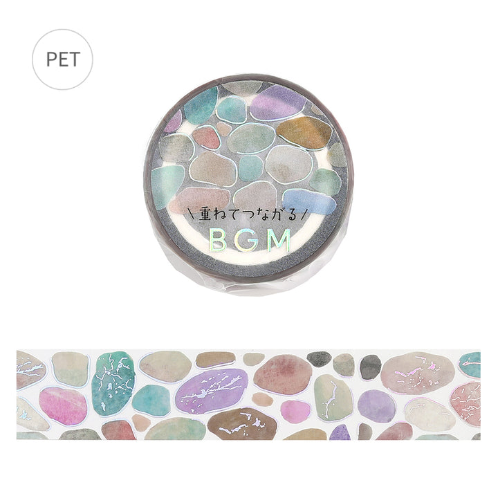 BGM Foil Stamping Clear Tape: Pebble — roll front