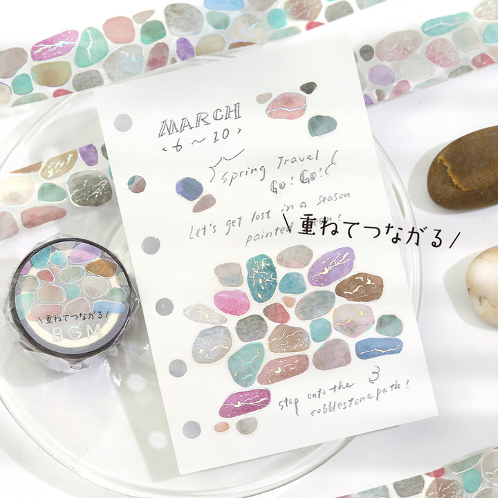 BGM Foil Stamping Clear Tape: Pebble — with packaging