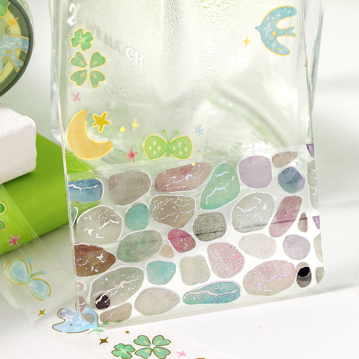 BGM Foil Stamping Clear Tape: Pebble — roll side