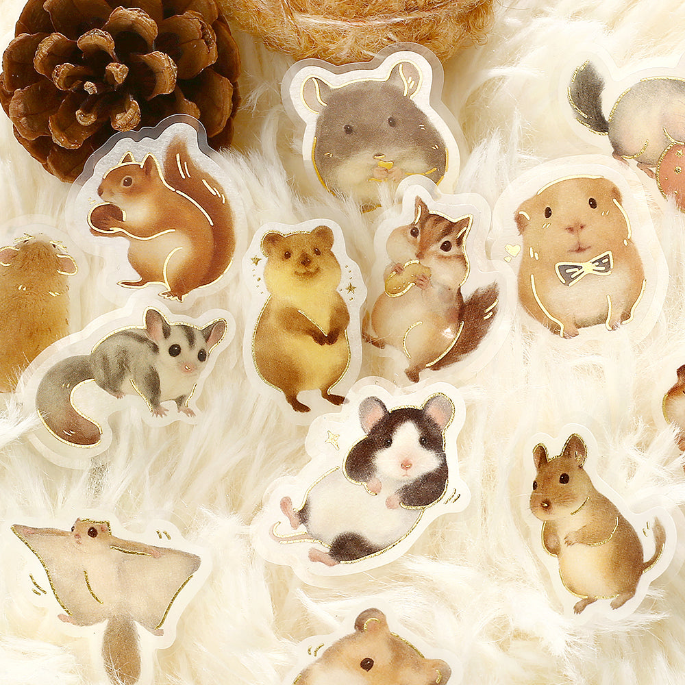 BGM Foil Stamping Flake Seal: IPPAI – Small Animals Galore — detail view