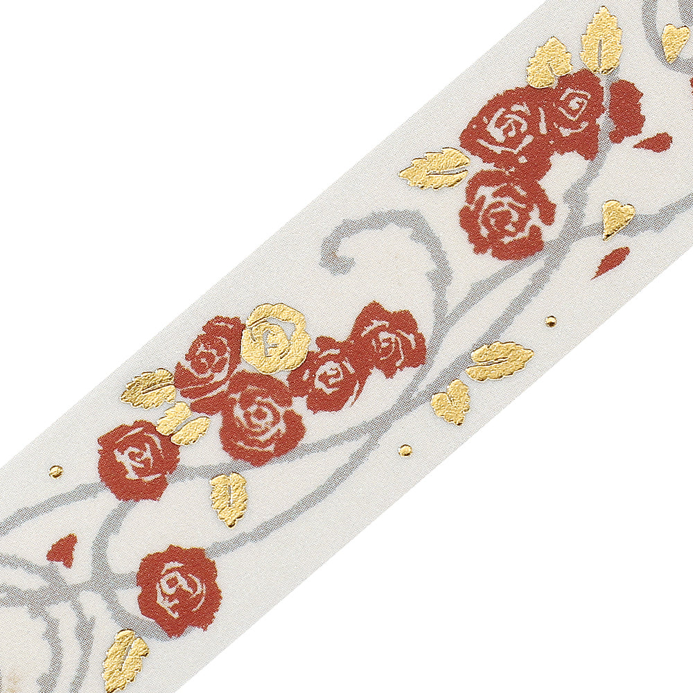 BGM Foil Stamping Masking Tape: Flower Compendium: Rose — pattern detail