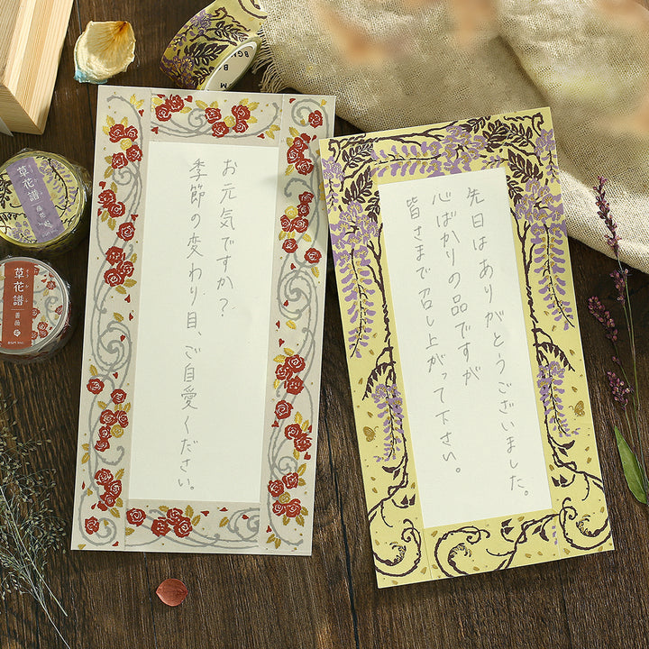 BGM Foil Stamping Masking Tape: Flower Compendium: Wisteria — with packaging