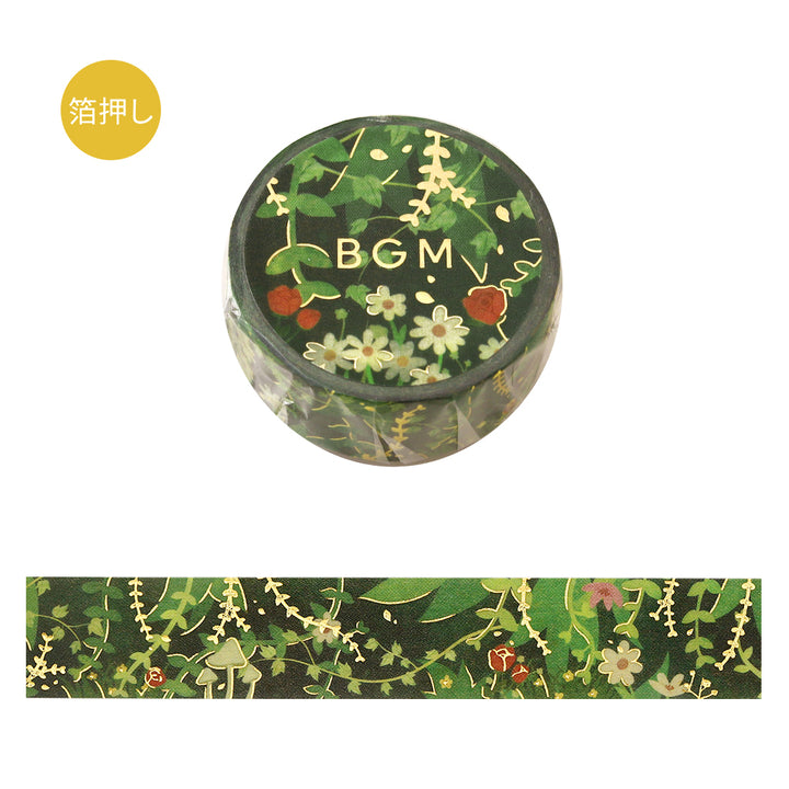 BGM Foil Stamping Masking Tape – Green Path — roll front