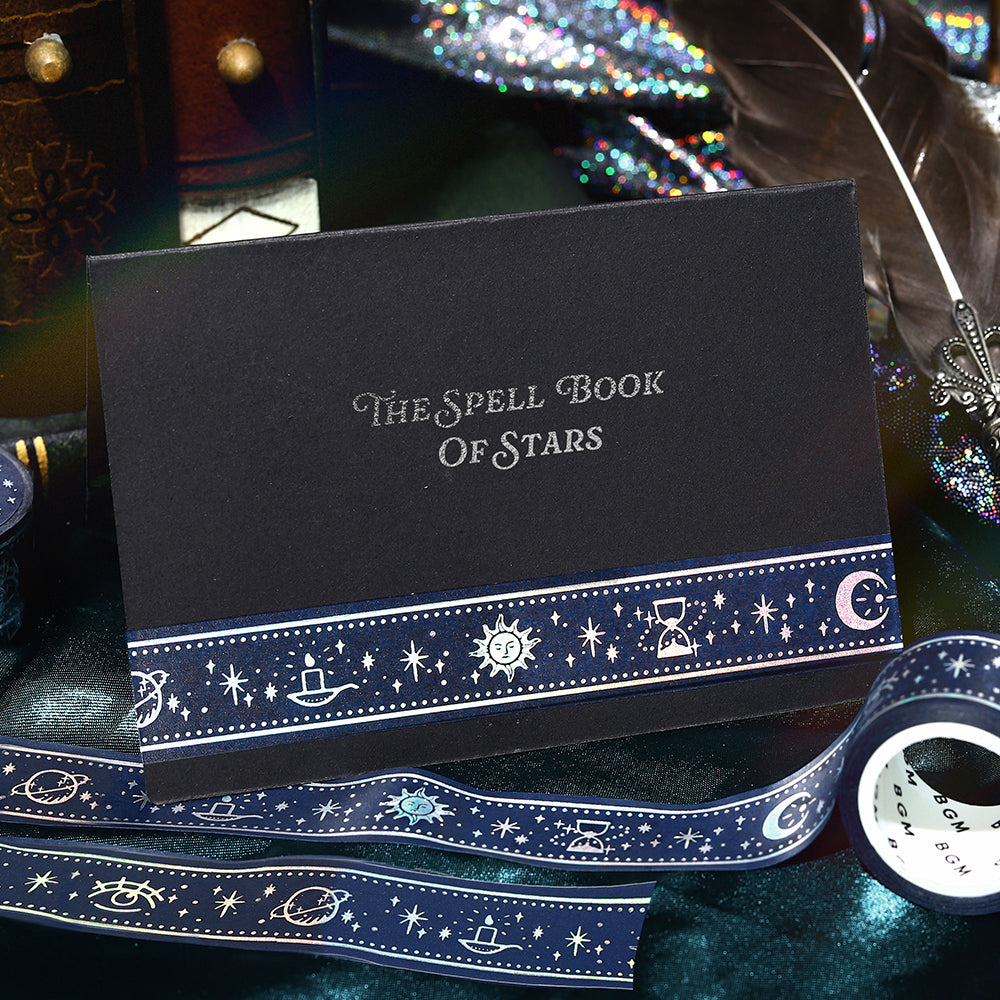 BGM Foil Stamping Masking Tape: Grimoire of Stars: Azure — with packaging