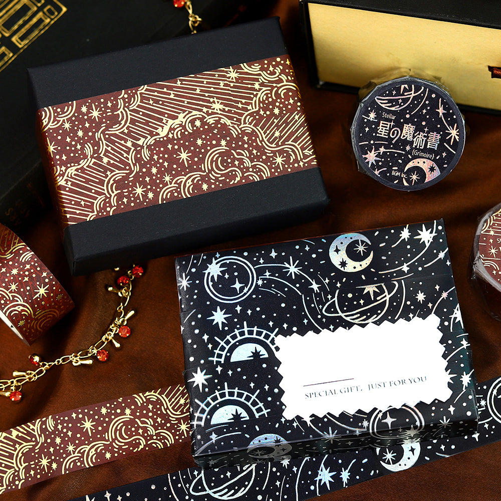 BGM Foil Stamping Masking Tape: Grimoire of Stars: Flame — with packaging